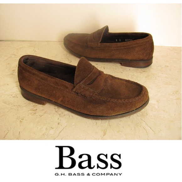 bass weejuns suede loafers